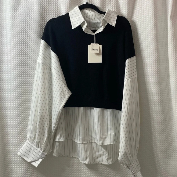 NWT Avantlook Striped Splicing Top - Picture 8 of 8